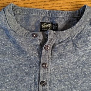 Grayers Heathered Blue Long-sleeve Henley - L